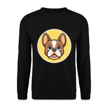 Grand Anglo Français Tricolore Chien Race Dessin animé - Sweat-shirt Unisexe - noir - Devant - Alina (178cm) & Michal (187cm)