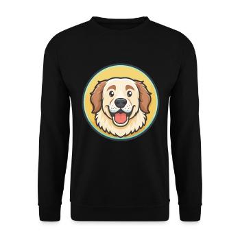 Great Pyrenees Dog Breed Cartoon Kawaii Clipart - Unisex Sweatshirt - black - Front - Alina (178cm) & Michal (187cm)
