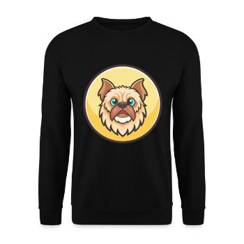 Griffon Nivernais Chien Race Dessin animé Kawaii Clipart - Sweat-shirt Unisexe - noir - Devant - Alina (178cm) & Michal (187cm)
