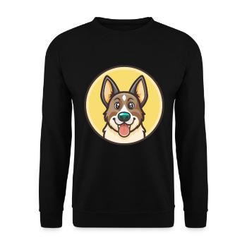 Harrier chien race dessin animé personnage Kawaii Clipart - Sweat-shirt Unisexe - noir - Devant - Alina (178cm) & Michal (187cm)