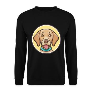 hongrois Vizsla chien race dessin animé Kawaii Clipart - Sweat-shirt Unisexe - noir - Devant - Alina (178cm) & Michal (187cm)