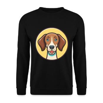 Istrischer Kurzhaar Hund Hund Rasse Karikatur Kawaii - Unisex Pullover - Schwarz - Vorne - Alina (178cm) & Michal (187cm)