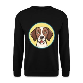 Pointer Hunderasse Cartoon Figur Kawaii Clipart - Unisex Pullover - Schwarz - Vorne - Alina (178cm) & Michal (187cm)