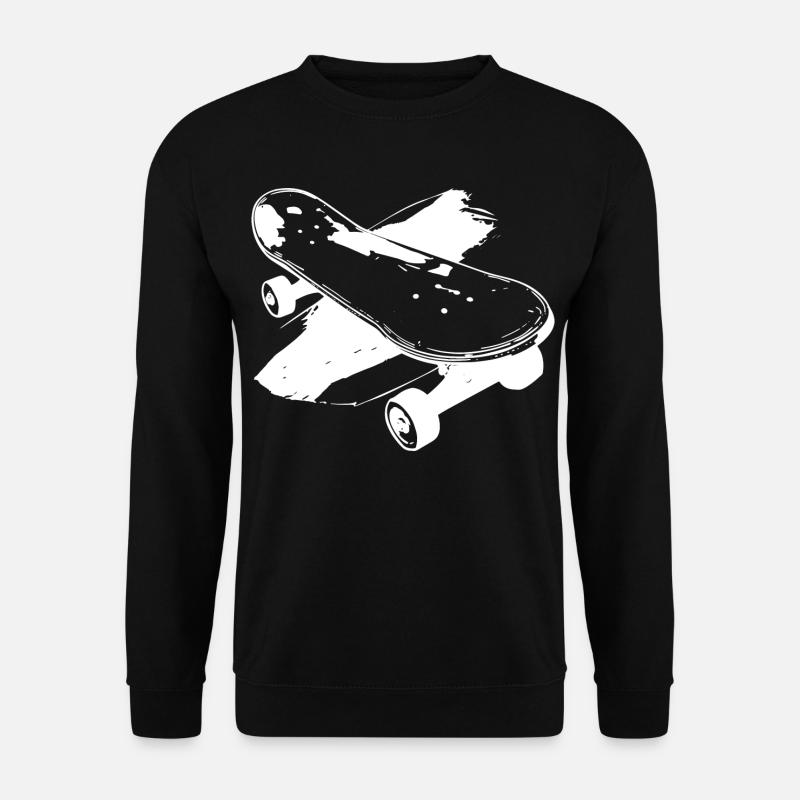 Skateboard Skizze - Unisex Pullover - Schwarz
