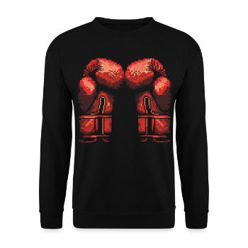 Kickboxing Gloves Pixel - Unisex Sweatshirt - black - Front - Alina (178cm) & Michal (187cm)