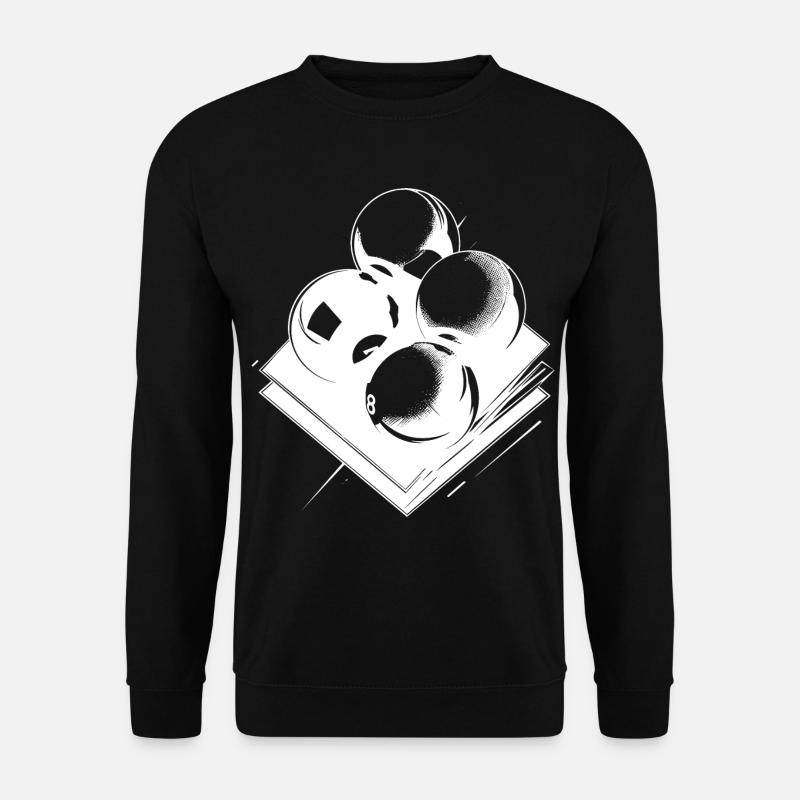 Billardkugeln Skizze - Unisex Pullover - Schwarz