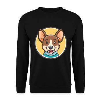 Ratonero Valenciano Race Chien Drôle Dessin Animé Kawaii - Sweat-shirt Unisexe - noir - Devant - Alina (178cm) & Michal (187cm)
