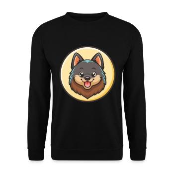 Schipperke Chien Race Dessin animé Kawaii Clipart Animal - Sweat-shirt Unisexe - noir - Devant - Alina (178cm) & Michal (187cm)