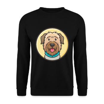 Terrier russe chien race dessin animé Kawaii Clipart - Sweat-shirt Unisexe - noir - Devant - Alina (178cm) & Michal (187cm)