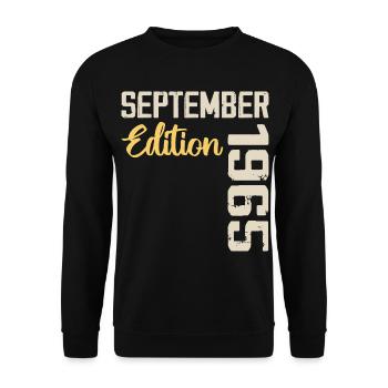 Septembre 1965 - 59e Anniversaire September 1965 - Sweat-shirt Unisexe - noir - Devant - Alina (178cm) & Michal (187cm)