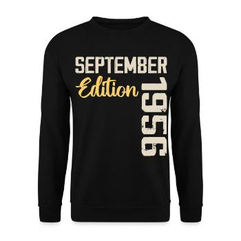 September 1956 - 68th Anniversary September 1956 - Unisex Sweatshirt - black - Front - Alina (178cm) & Michal (187cm)