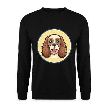 Sussex Spaniel Dog Breed Cartoon Kawaii Clipart - Unisex Sweatshirt - black - Front - Alina (178cm) & Michal (187cm)