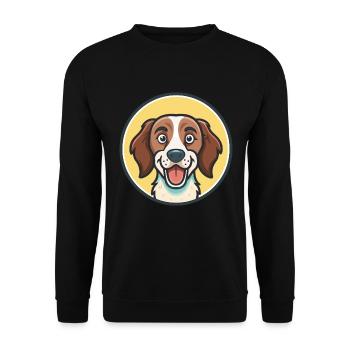 West Country Harrier Chien Race Dessin animé Kawaii Pet - Sweat-shirt Unisexe - noir - Devant - Alina (178cm) & Michal (187cm)