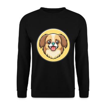 Épagneul tibétain chien race dessin animé Kawaii Clipart - Sweat-shirt Unisexe - noir - Devant - Alina (178cm) & Michal (187cm)