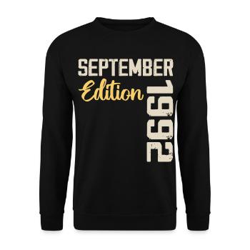 Septembre 1992 - 32e Anniversaire September 1992 - Sweat-shirt Unisexe - noir - Devant - Alina (178cm) & Michal (187cm)