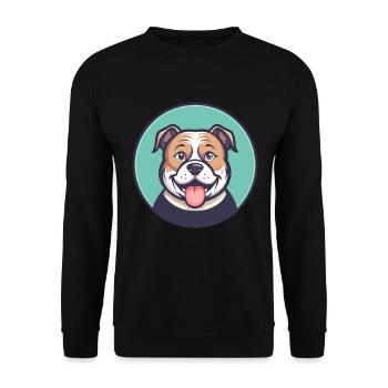 Billy Dog Race Dessin animé Kawaii Clipart Animal de compagnie - Sweat-shirt Unisexe - noir - Devant - Alina (178cm) & Michal (187cm)