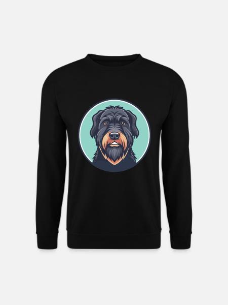 Schwarzer Russischer Terrier Hund Rasse Karikatur Kawaii Haustier - Unisex Pullover - Schwarz