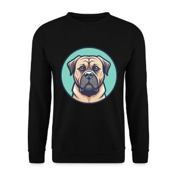 Boerboel Dog Breed Colorful Cartoon Kawaii Clipart - Unisex Sweatshirt - black - Front - Alina (178cm) & Michal (187cm)