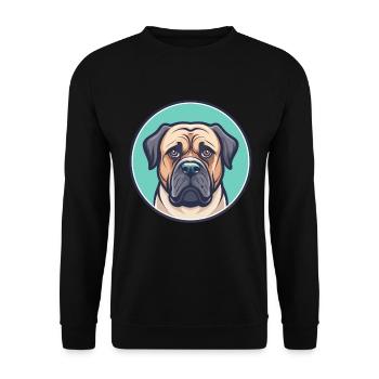 Dogue brésilien chien race dessin animé Kawaii Clipart - Sweat-shirt Unisexe - noir - Devant - Alina (178cm) & Michal (187cm)