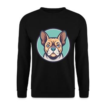 Braque Auvergne Dog Breed Cartoon Kawaii Clipart - Unisex Sweatshirt - black - Front - Alina (178cm) & Michal (187cm)