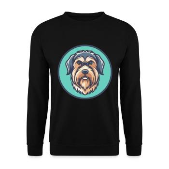 Briquet Griffon Vendéen Chien Race Dessin Animé Kawaii - Sweat-shirt Unisexe - noir - Devant - Alina (178cm) & Michal (187cm)