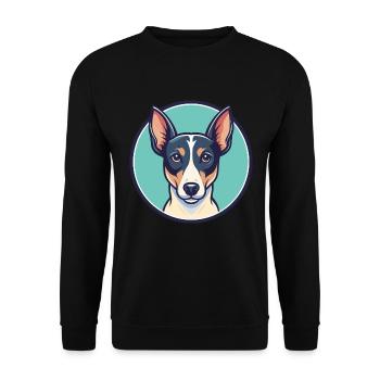 Terrier brésilien chien race dessin animé Kawaii Clipart - Sweat-shirt Unisexe - noir - Devant - Alina (178cm) & Michal (187cm)