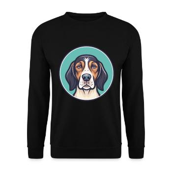 Bruno Jura Chien Chien Race Dessin animé Kawaii Clipart - Sweat-shirt Unisexe - noir - Devant - Alina (178cm) & Michal (187cm)