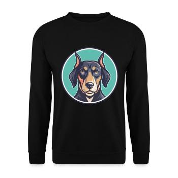 Bulgarian Scenthound Dog Breed Cartoon Kawaii Pet - Unisex Sweatshirt - black - Front - Alina (178cm) & Michal (187cm)