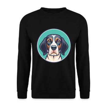 Burgos pointeur chien race dessin animé Kawaii Clipart - Sweat-shirt Unisexe - noir - Devant - Alina (178cm) & Michal (187cm)