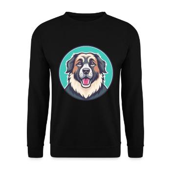 Caucasian Shepherd Dog Breed Cartoon Kawaii - Unisex Sweatshirt - black - Front - Alina (178cm) & Michal (187cm)