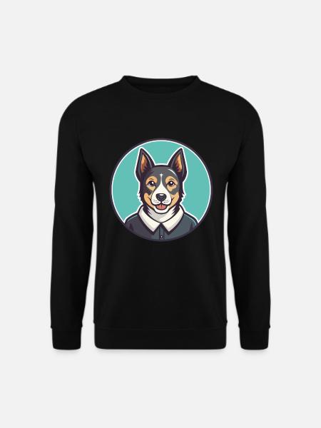 Cesky Strakaty Pes Dog Breed Cartoon Kawaii - Unisex Sweatshirt - black