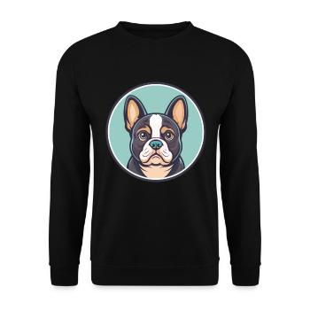 Chien Français Tricolore Race de chien Dessin animé Kawaii - Sweat-shirt Unisexe - noir - Devant - Alina (178cm) & Michal (187cm)
