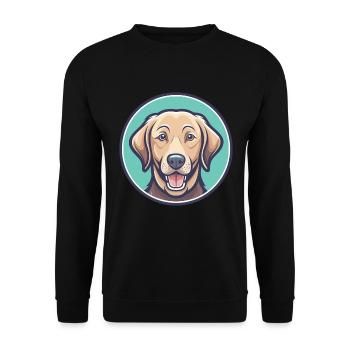 Chesapeake Bay Retriever Dog Breed Cartoon Kawaii - Unisex Sweatshirt - black - Front - Alina (178cm) & Michal (187cm)