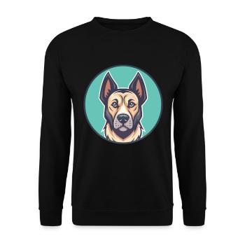 Cimarron Uruguayo Chien Race Dessin animé Kawaii Clipart - Sweat-shirt Unisexe - noir - Devant - Alina (178cm) & Michal (187cm)