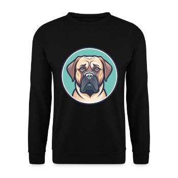 Dogue Brasileiro Chien Race Dessin animé Kawaii Clipart - Sweat-shirt Unisexe - noir - Devant - Alina (178cm) & Michal (187cm)