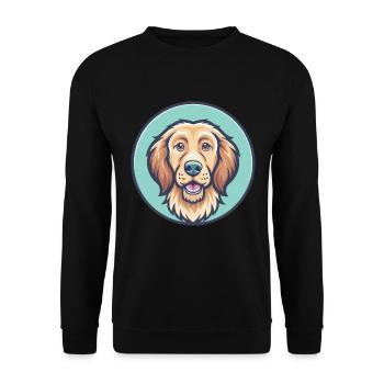 Fauve De Bretagne Hunderasse Cartoon Kawaii Clipart - Unisex Pullover - Schwarz - Vorne - Alina (178cm) & Michal (187cm)
