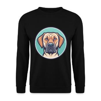 Brasileiro Chien Race Dessin animé Kawaii Clipart - Sweat-shirt Unisexe - noir - Devant - Alina (178cm) & Michal (187cm)