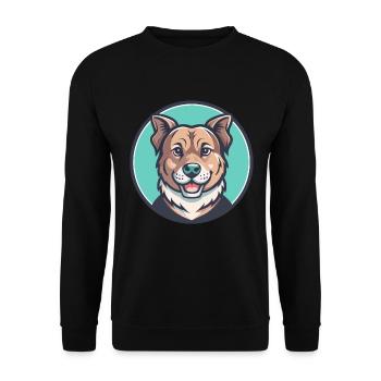 Florida Brown Dog Breed Cartoon Kawaii Clipart Animal de compagnie - Sweat-shirt Unisexe - noir - Devant - Alina (178cm) & Michal (187cm)