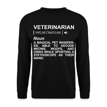 Veterinarian Dictionary - Unisex Sweatshirt - black - Front - Alina (178cm) & Michal (187cm)