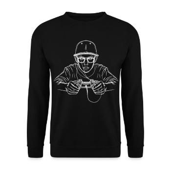 Croquis du joueur - Sweat-shirt Unisexe - noir - Devant - Alina (178cm) & Michal (187cm)