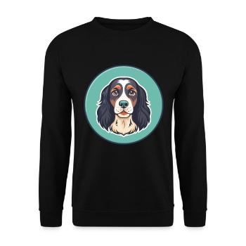 German Spaniel Dog Breed Cartoon Kawaii Clipart - Unisex Sweatshirt - black - Front - Alina (178cm) & Michal (187cm)