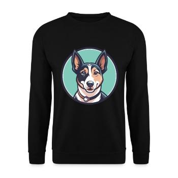 Hamiltonstovare Hunderasse Cartoon Kawaii Clipart - Unisex Pullover - Schwarz - Vorne - Alina (178cm) & Michal (187cm)