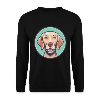 hongrois Vizsla chien race dessin animé Kawaii Clipart - Sweat-shirt Unisexe - noir - Devant - Alina (178cm) & Michal (187cm)