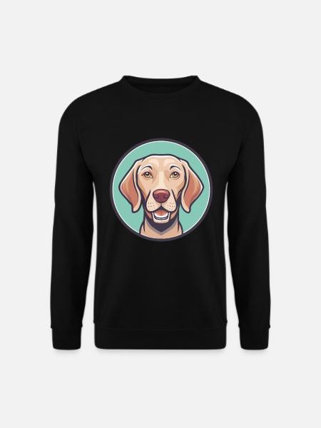 Ungarische Vizsla Hunderasse Cartoon Kawaii Clipart - Unisex Pullover - Schwarz
