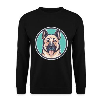 Kangal berger chien race dessin animé Kawaii Clipart - Sweat-shirt Unisexe - noir - Devant - Alina (178cm) & Michal (187cm)