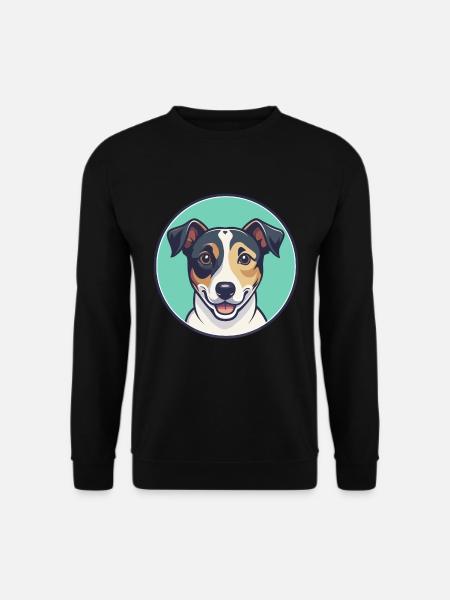 Jack Russell Terrier Hunderasse Cartoon Kawaii Haustier - Unisex Pullover - Schwarz