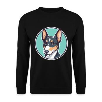Terrier japonais chien race dessin animé Kawaii Clipart - Sweat-shirt Unisexe - noir - Devant - Alina (178cm) & Michal (187cm)