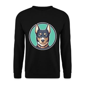 Jamthund Dog Breed Colorful Cartoon Kawaii Clipart - Unisex Sweatshirt - black - Front - Alina (178cm) & Michal (187cm)