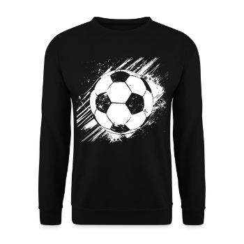 Football Sketch - Unisex Sweatshirt - black - Front - Alina (178cm) & Michal (187cm)