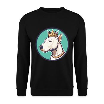 Roi Chien Chien Blanc Race Dessin Animé Kawaii Clipart - Sweat-shirt Unisexe - noir - Devant - Alina (178cm) & Michal (187cm)
